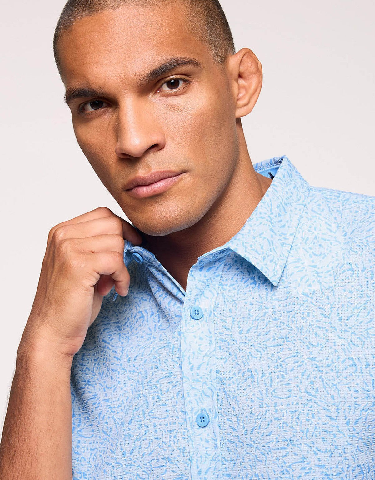 Blue Short-Sleeve Shirt - Uros