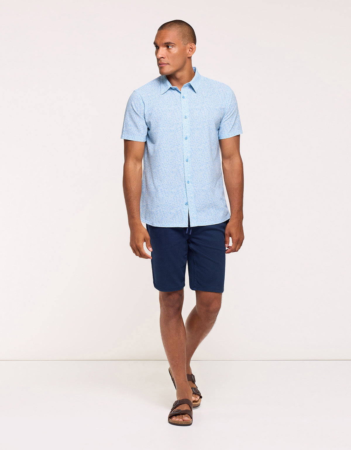 Blue Short-Sleeve Shirt - Uros