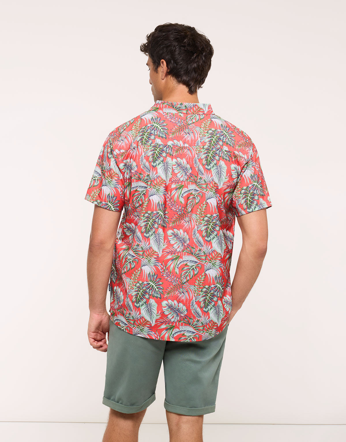 Camisa Tropical Manga Corta Coral - Lulicoast 3