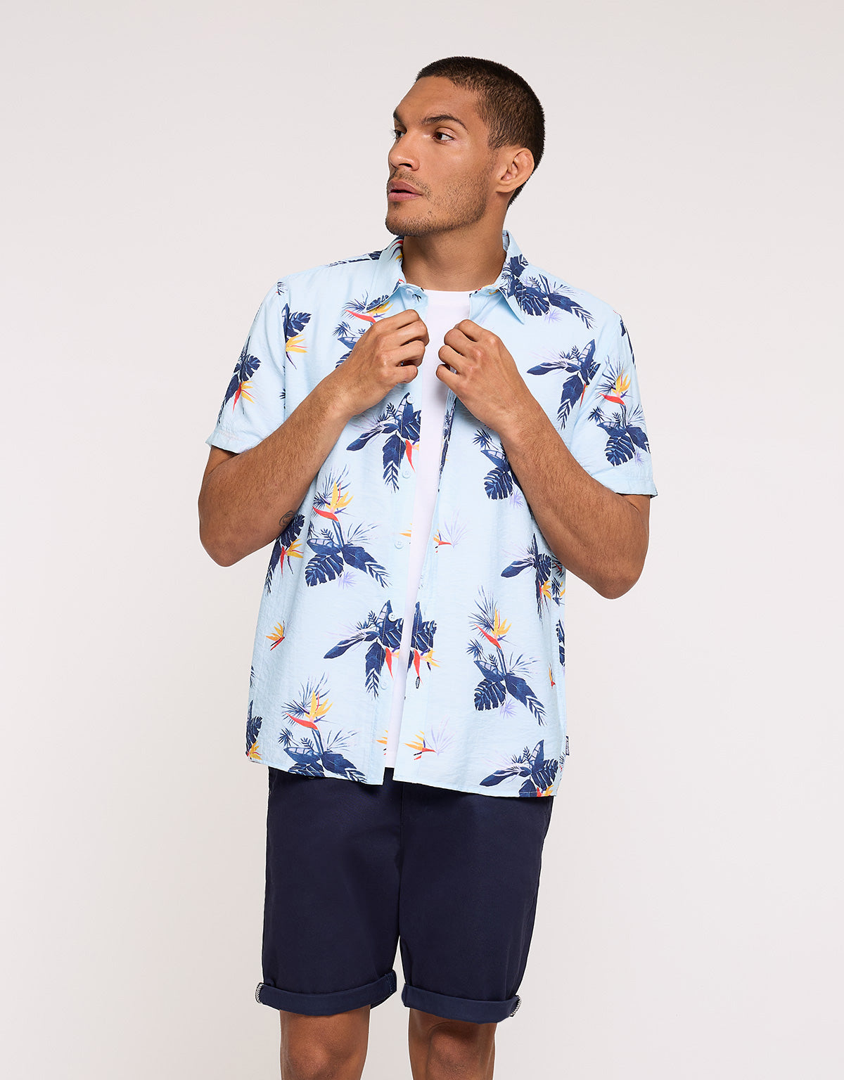 Camisa Manga Corta Azul - Chufe