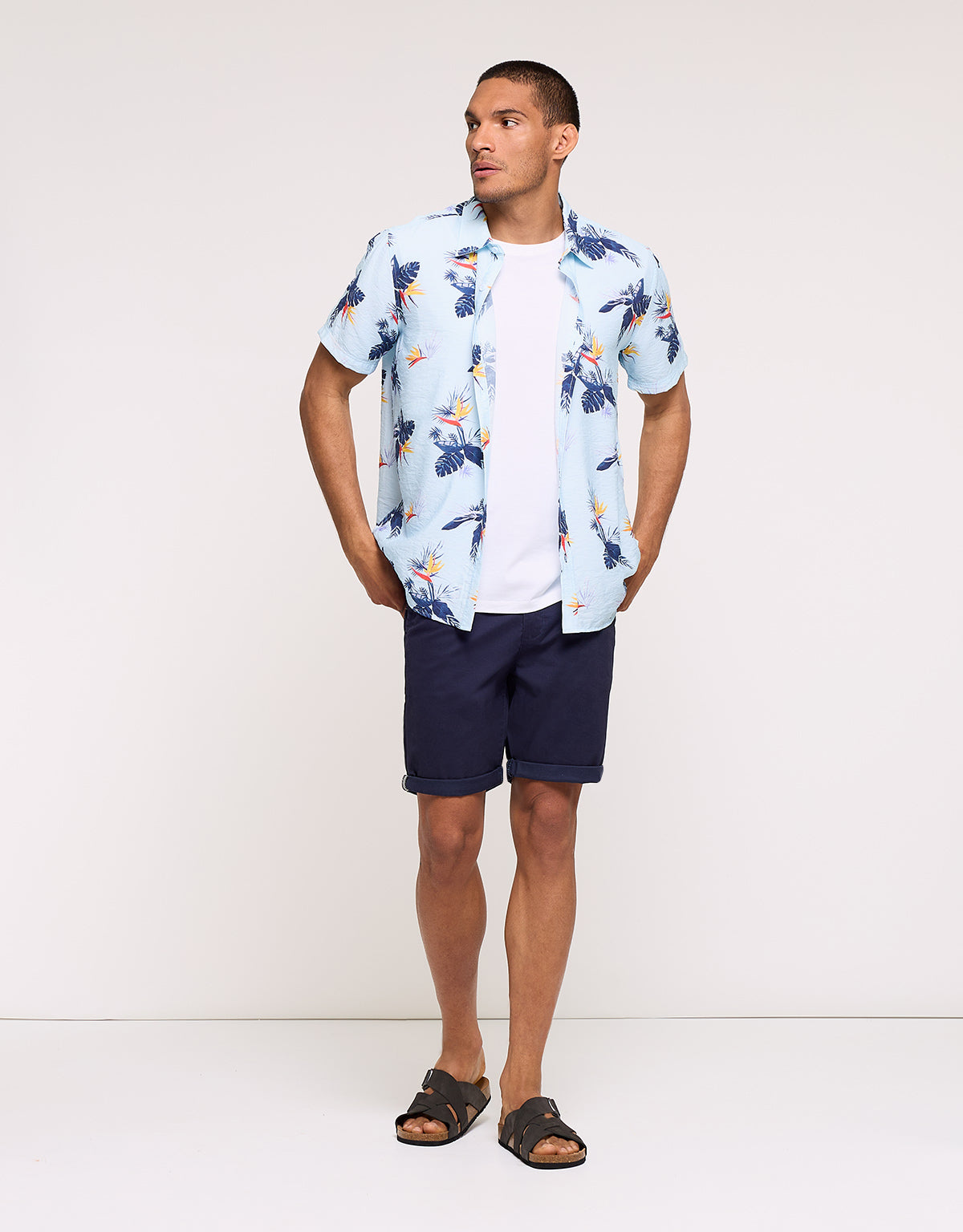 Short Sleeve Blue Shirt - Chufe