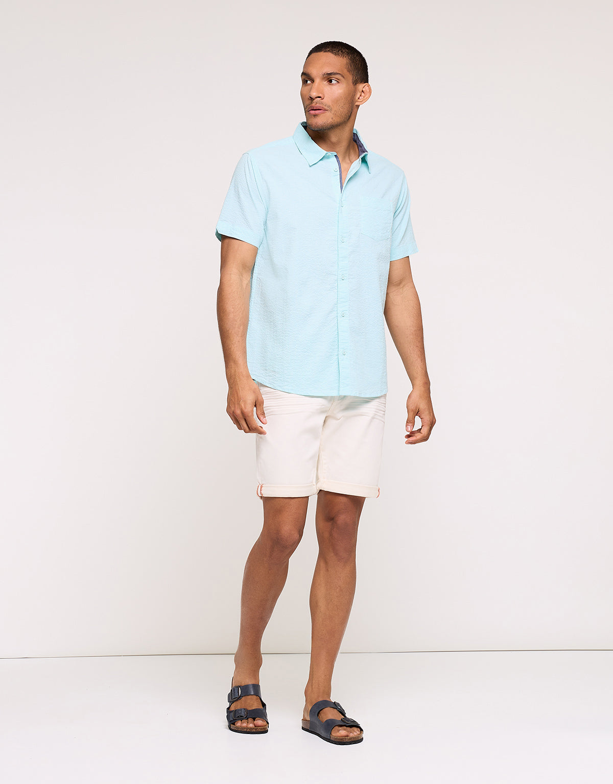 Turquoise Short Sleeve Shirt - Naomiq