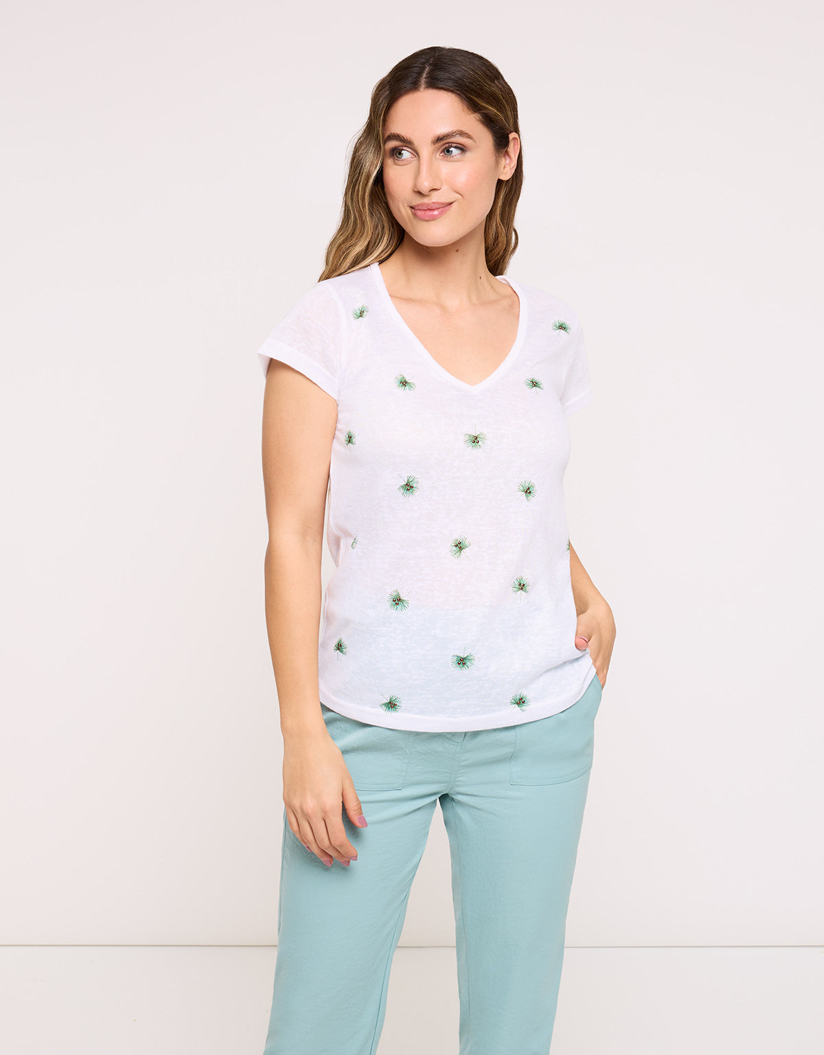 Camiseta Manga Corta Blanco - Palmeyra 26