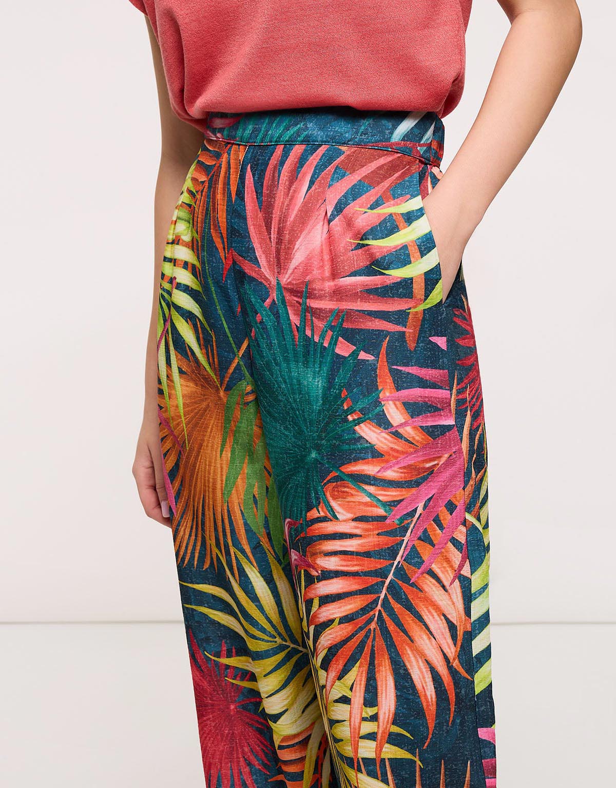 Multicolor Wide-leg Trousers - Leiris