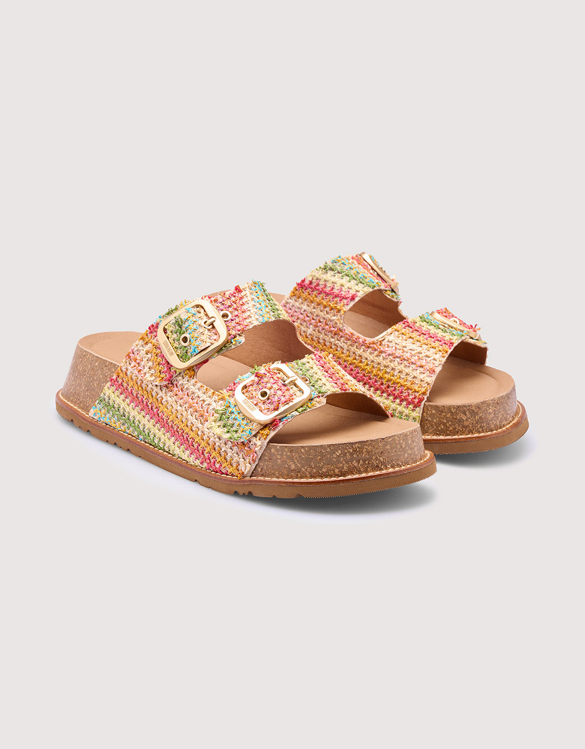 Multicoloured Bio Wedge Sandals - Delta