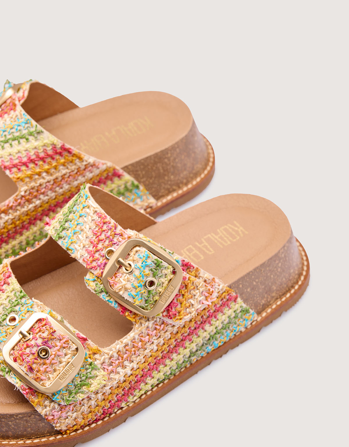 Multicoloured Bio Wedge Sandals - Delta