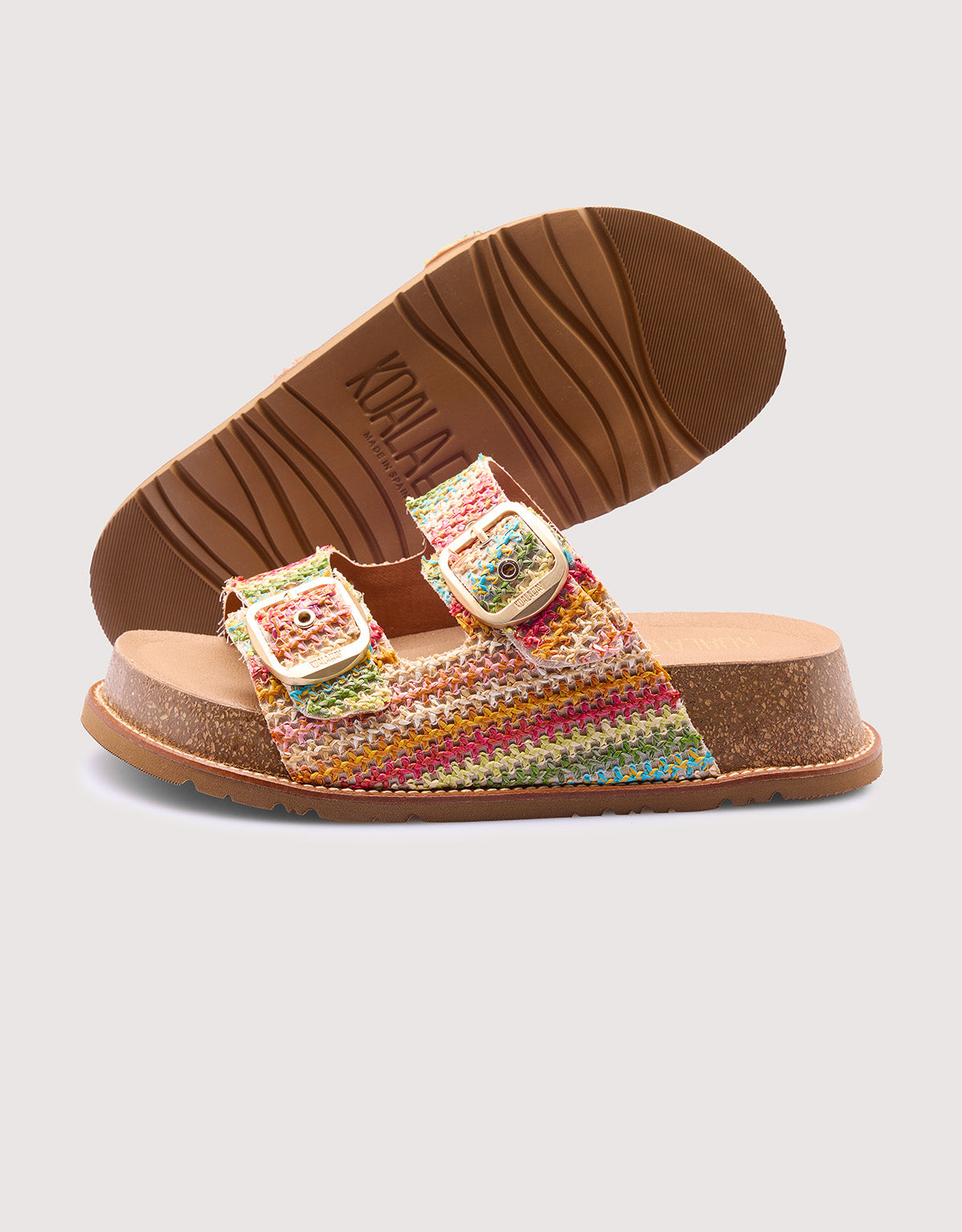 Multicoloured Bio Wedge Sandals - Delta