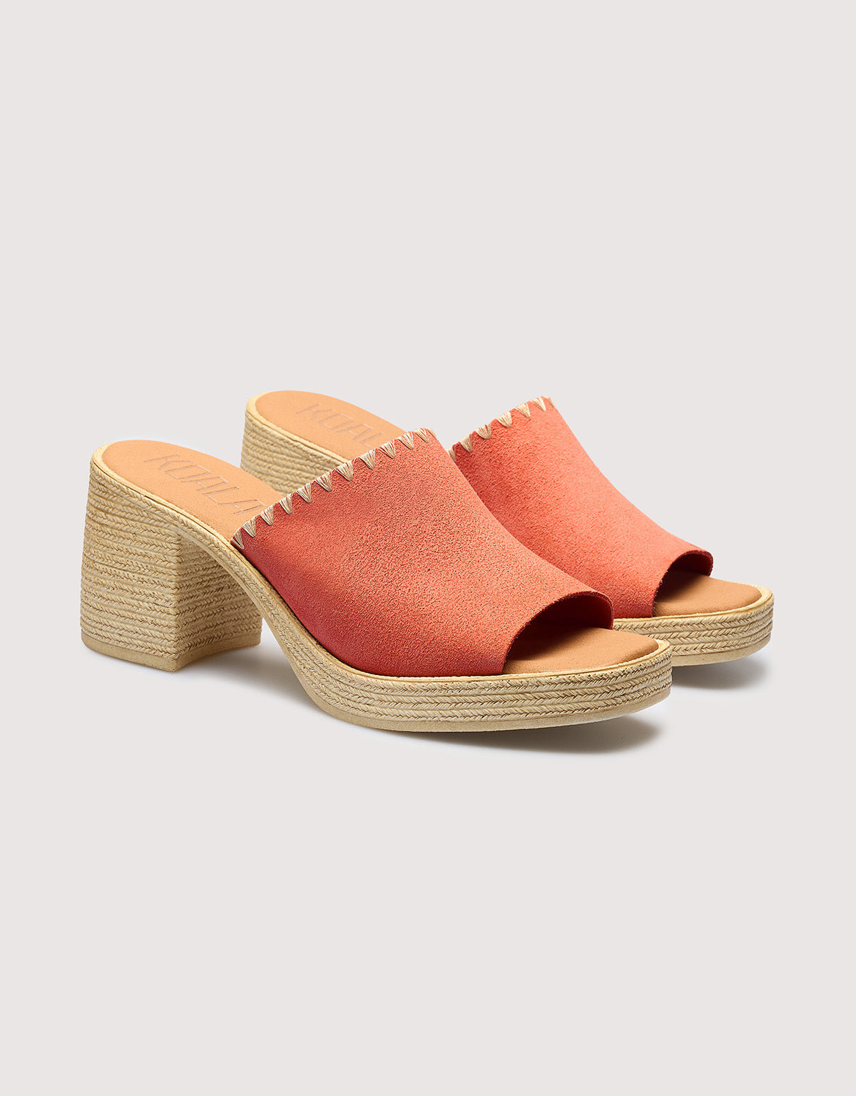 Coral Heeled Sandals - Thyme