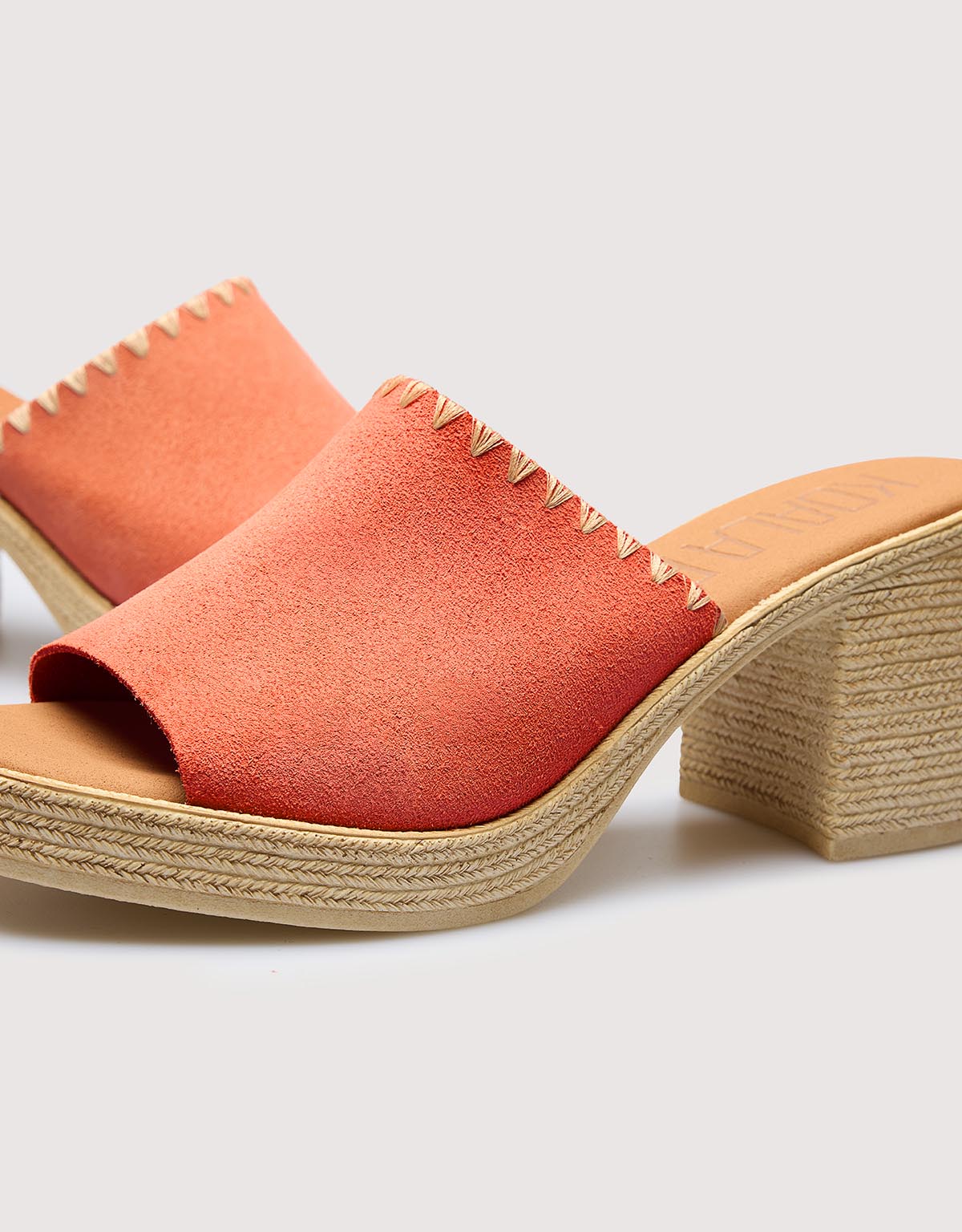 Coral Heeled Sandals - Thyme