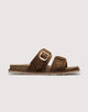 Bio Suede Sandals Brown - Evianna