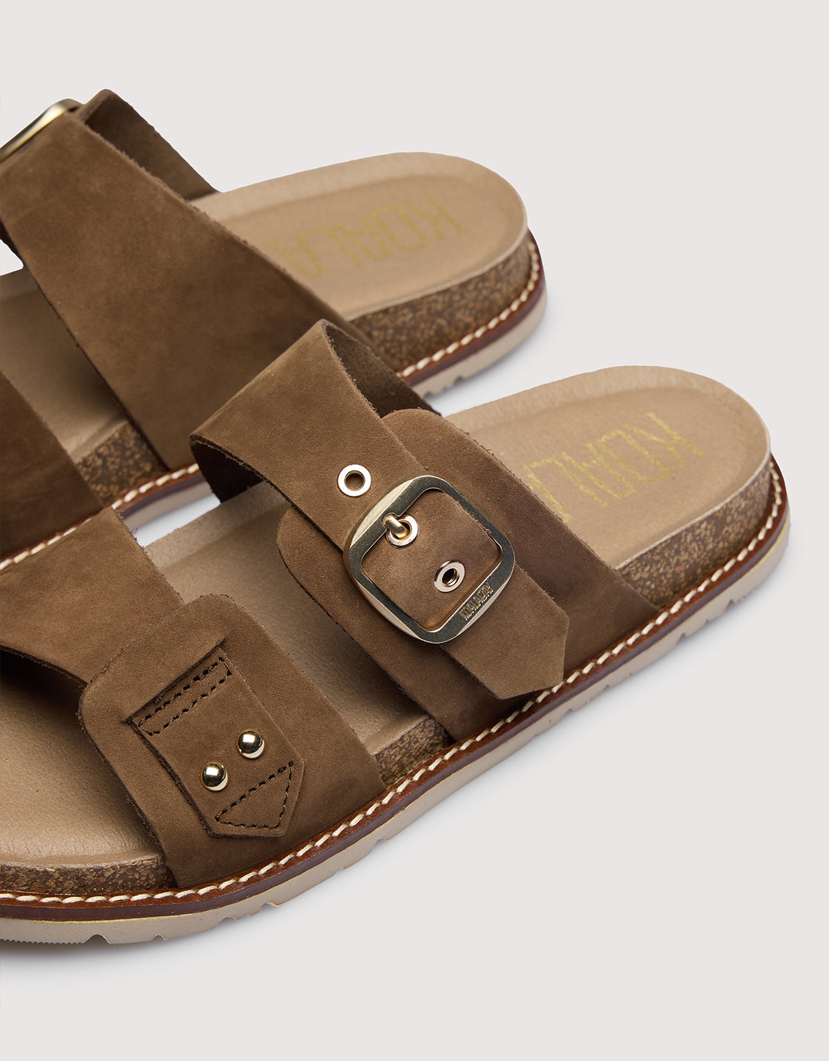Bio Suede Sandals Brown - Evianna