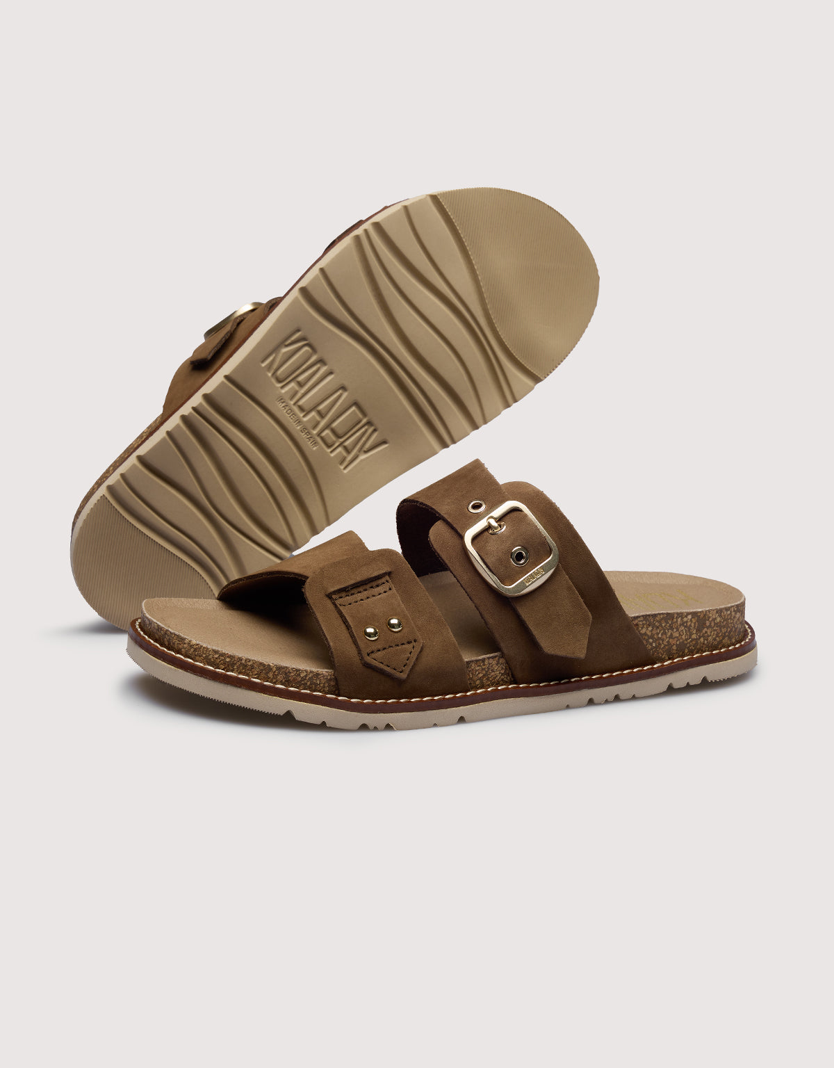 Bio Suede Sandals Brown - Evianna