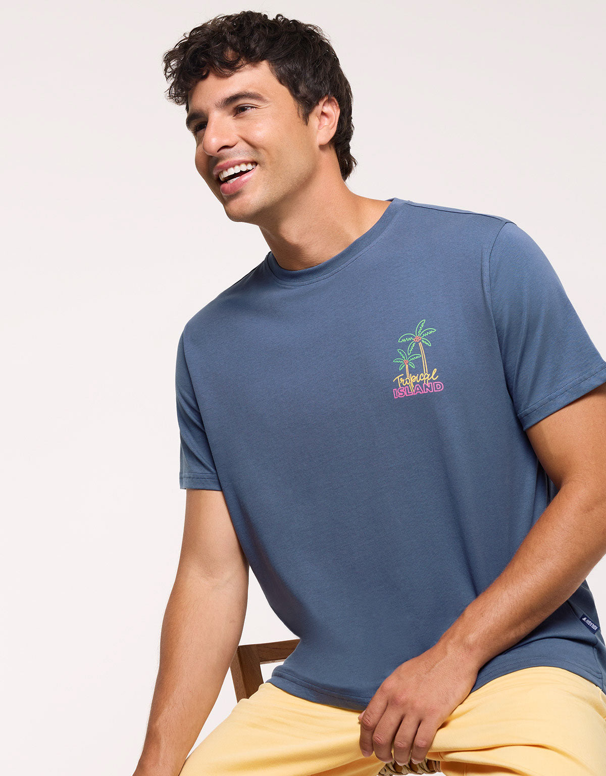 Camiseta Manga Corta Azul Marino - Tropidale 2