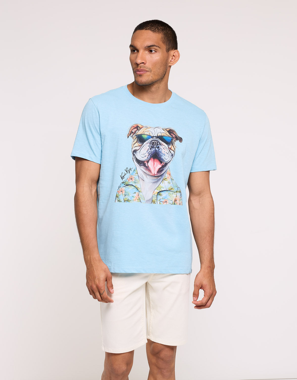Camiseta Manga Corta Azul - Leesin