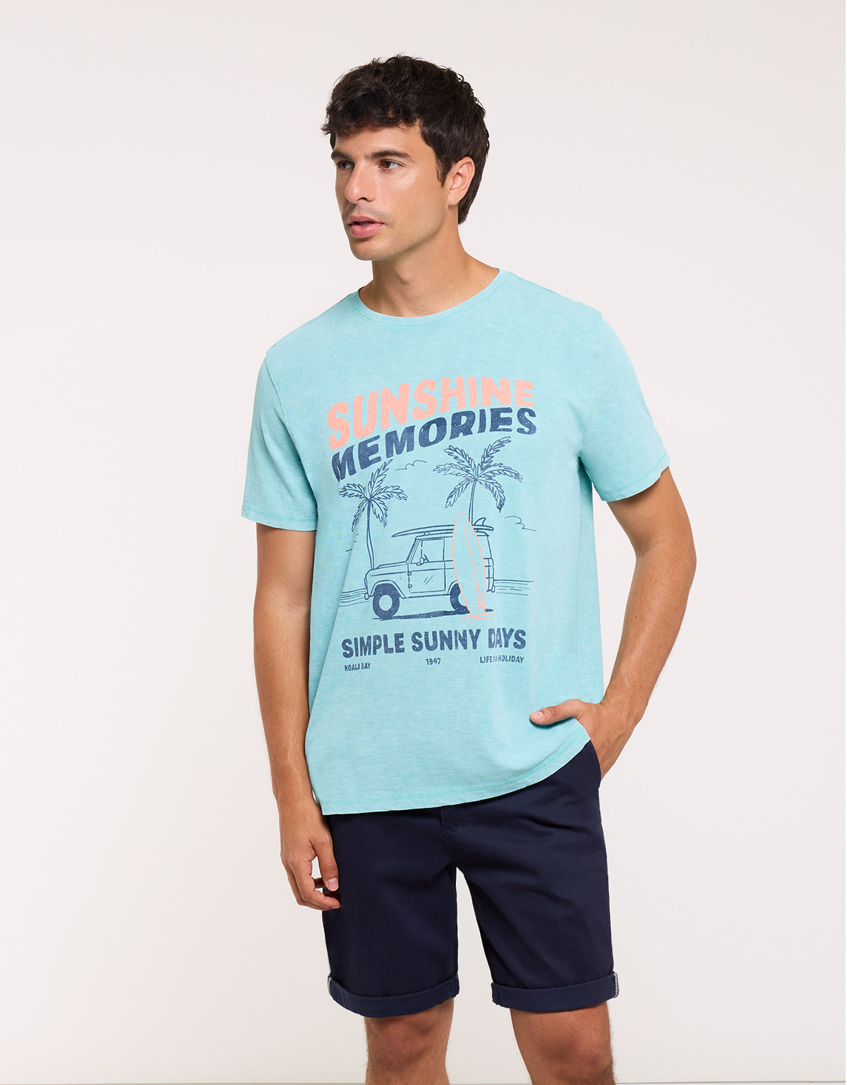 Camiseta Manga Corta Azul - Bayside