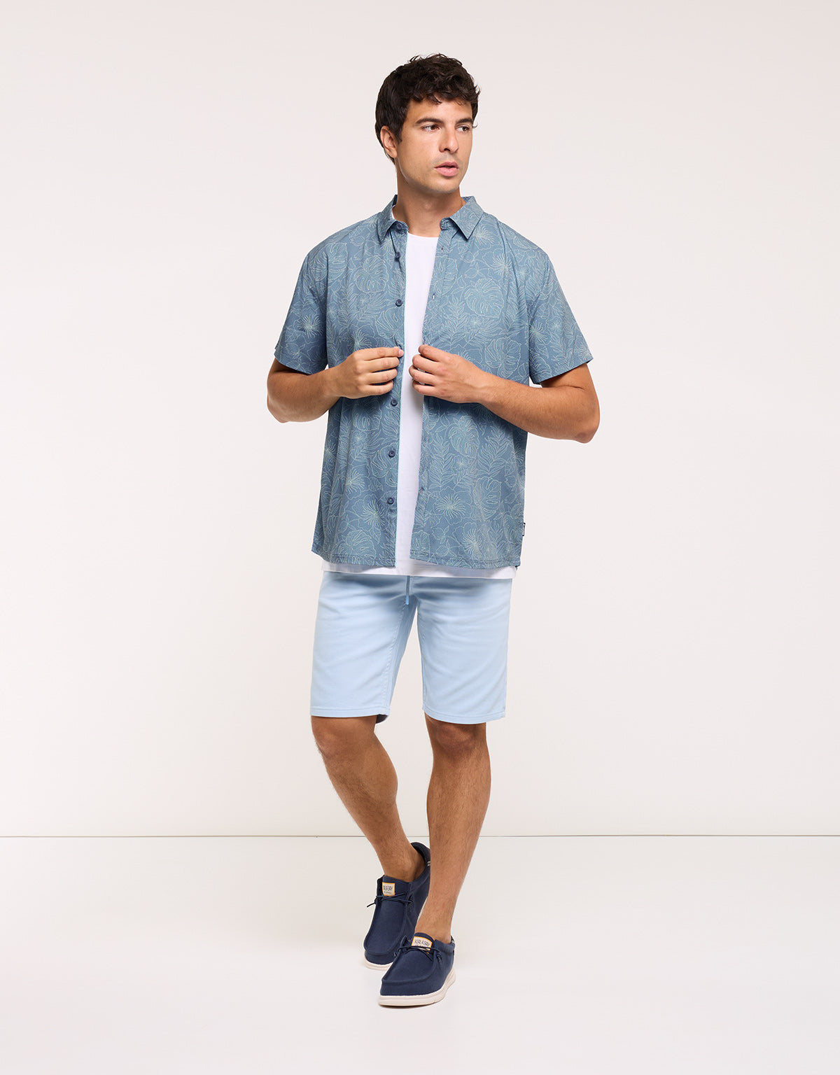 Camisa Estampado Tropical Azul - Furious 5