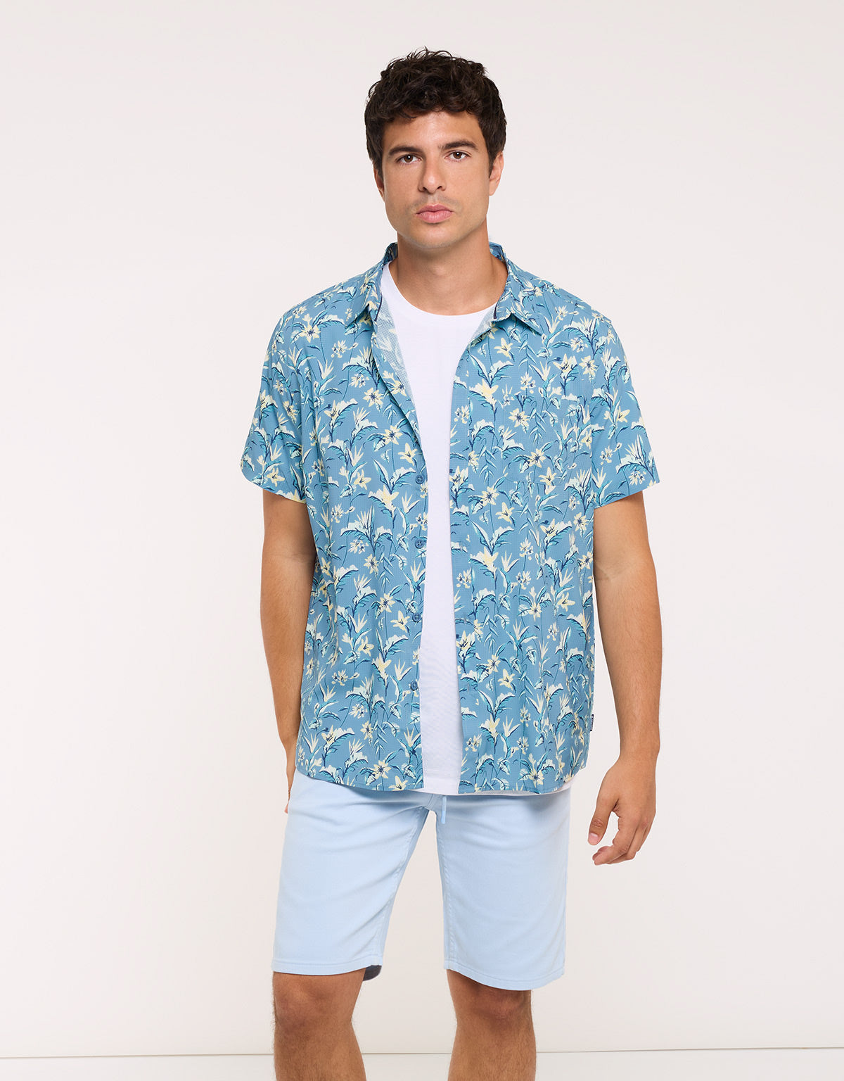 Camisa Manga Corta Azul - Pastelparadise