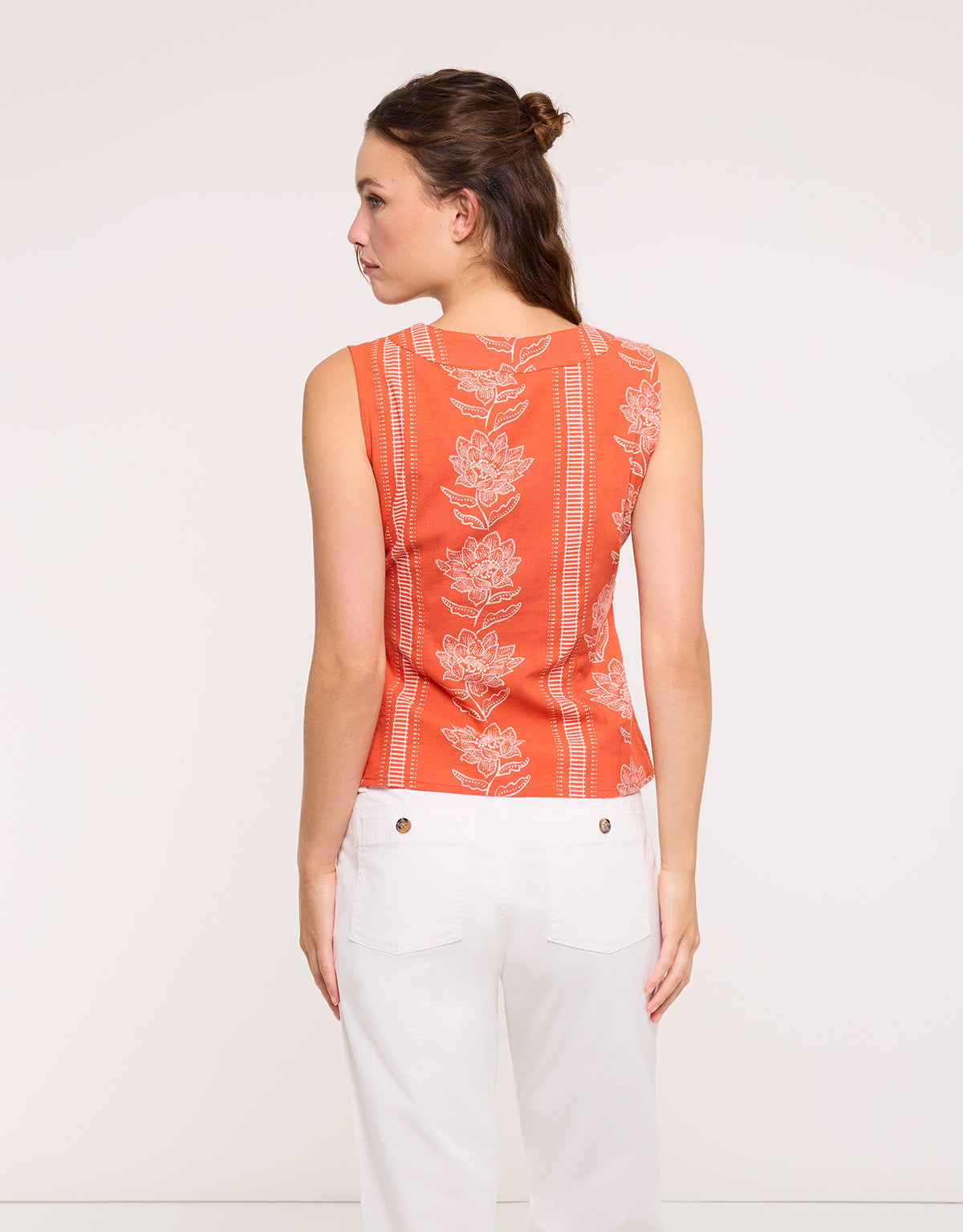 Top Chaleco Naranja con Lazo - Indah 3