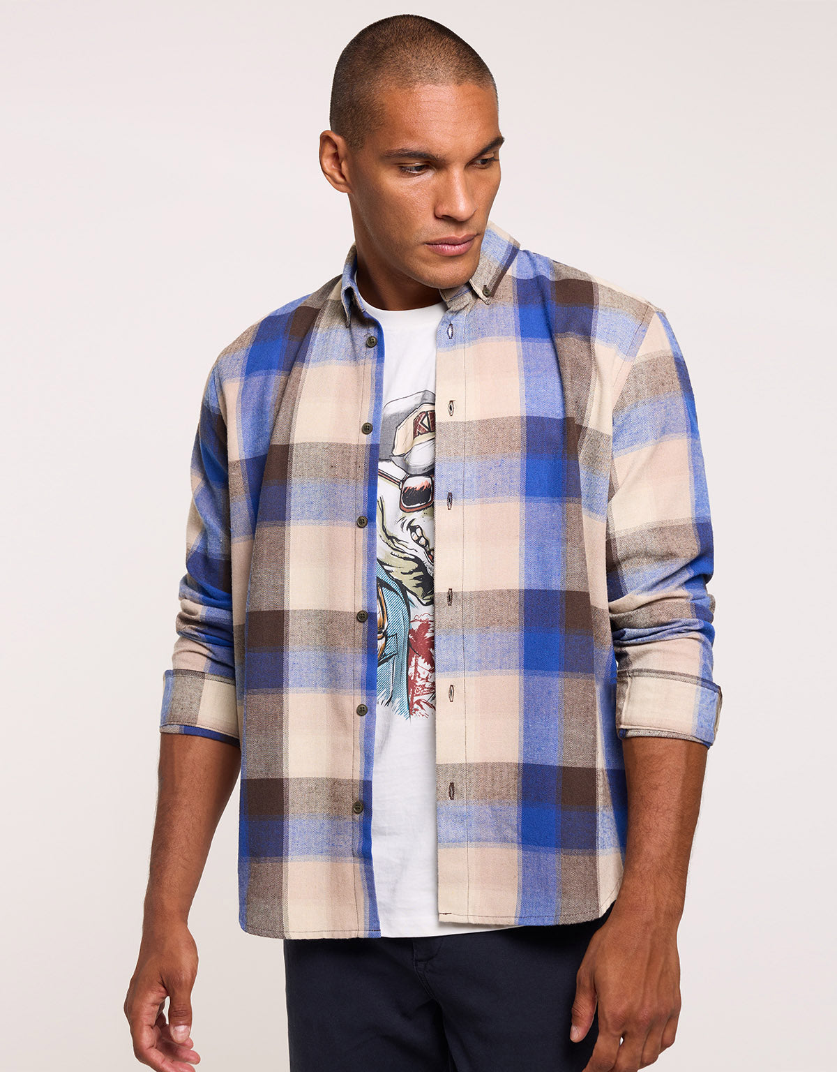 Camisa Manga Larga Azul - Frost 3