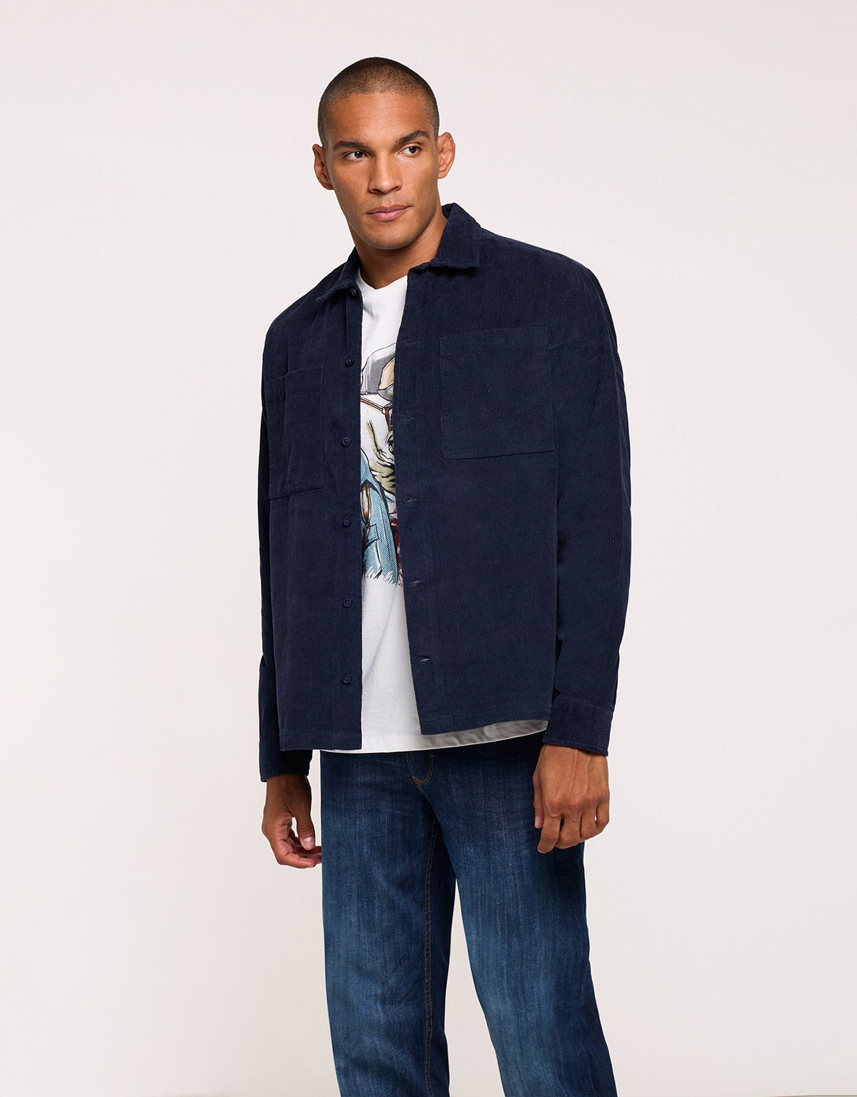 Navy Corduroy Jacket - Boreal