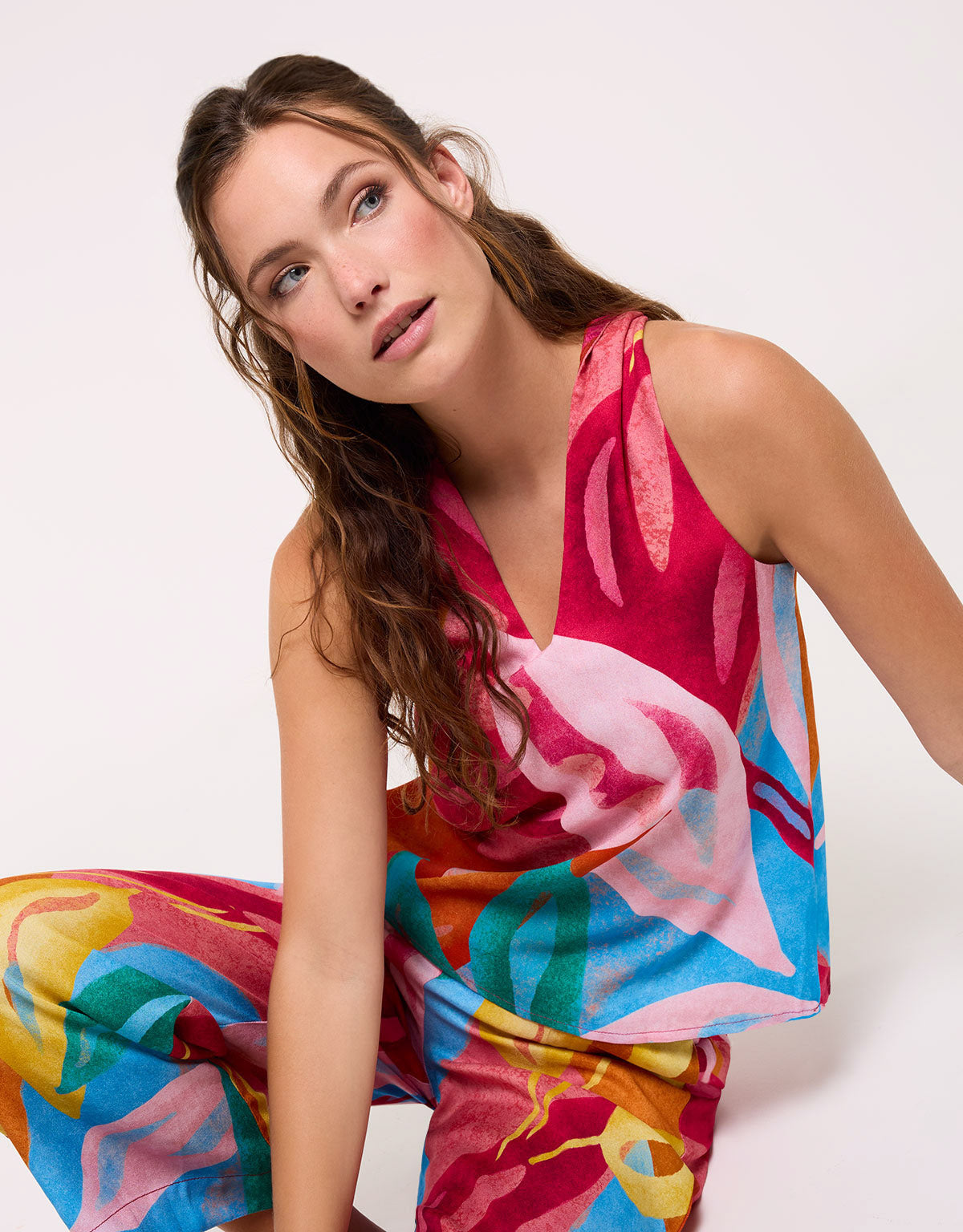 Blusa Sin Mangas Multicolor - Natur 5