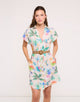 Vestido Camisero Colibríes con Cinturón - Calimea