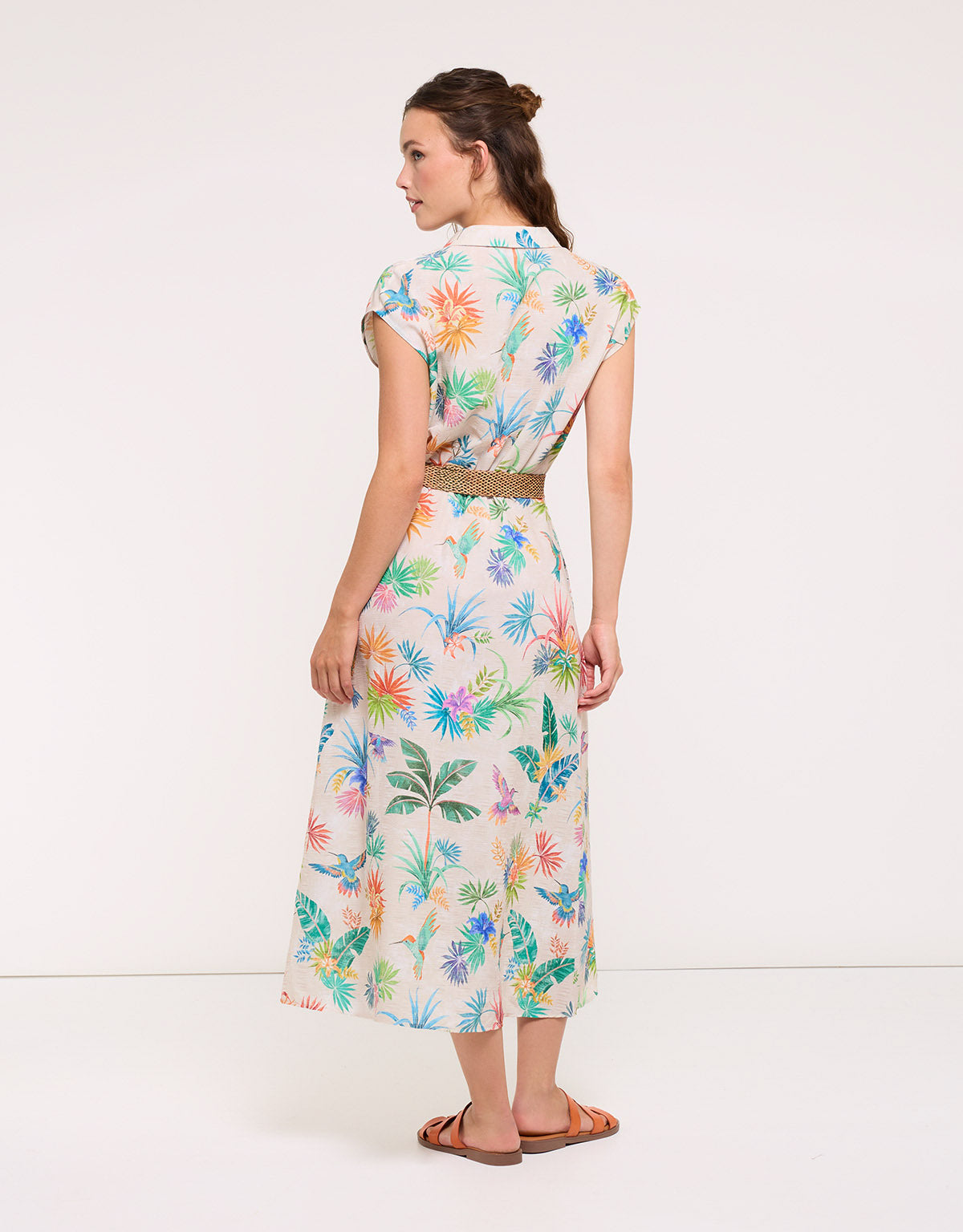 Long Hummingbird Dress with Belt – Tropica