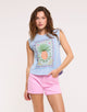 Camiseta Piña Sin Mangas Azul - Pineti