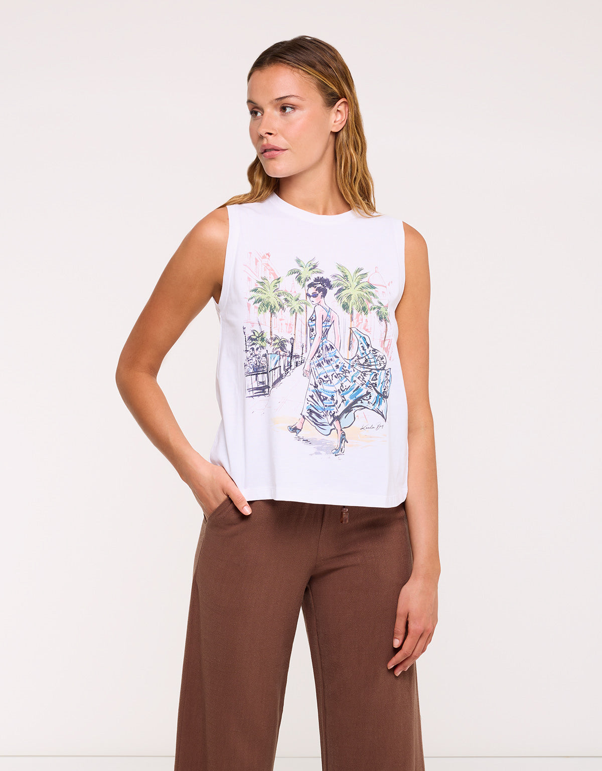 Camiseta Tirantes Blanco - Figureli