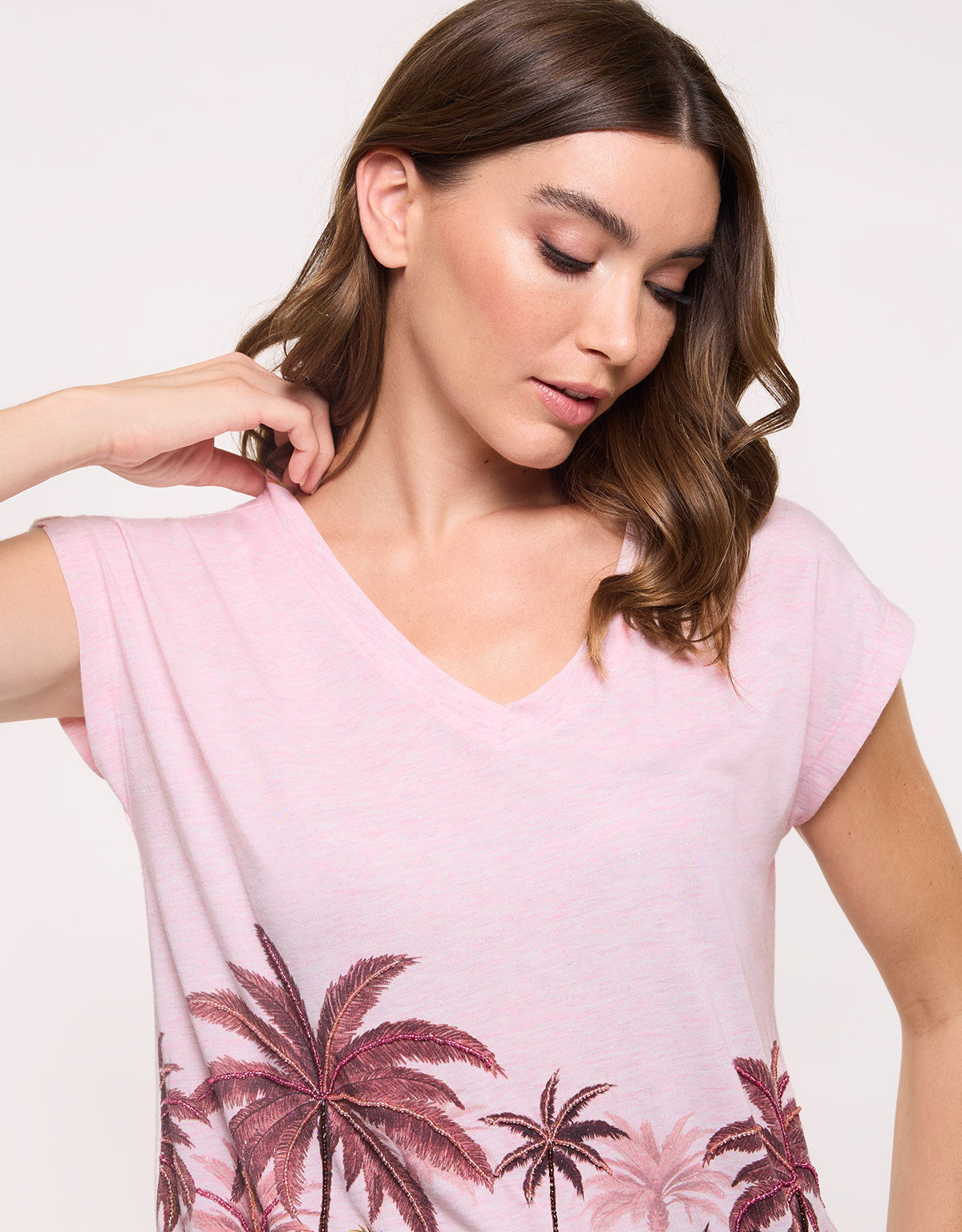 Pink Palm Landscape T-Shirt - Mausi