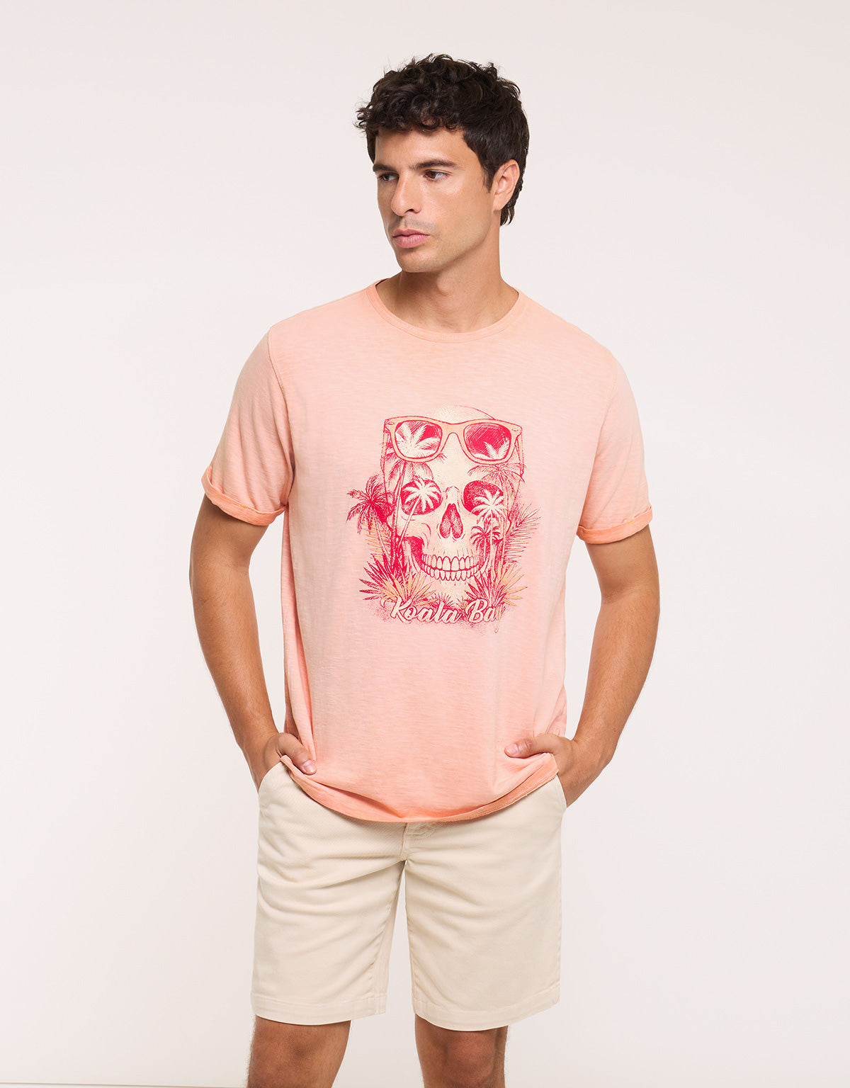 Camiseta Calavera Manga Corta Coral - Skullbay 2