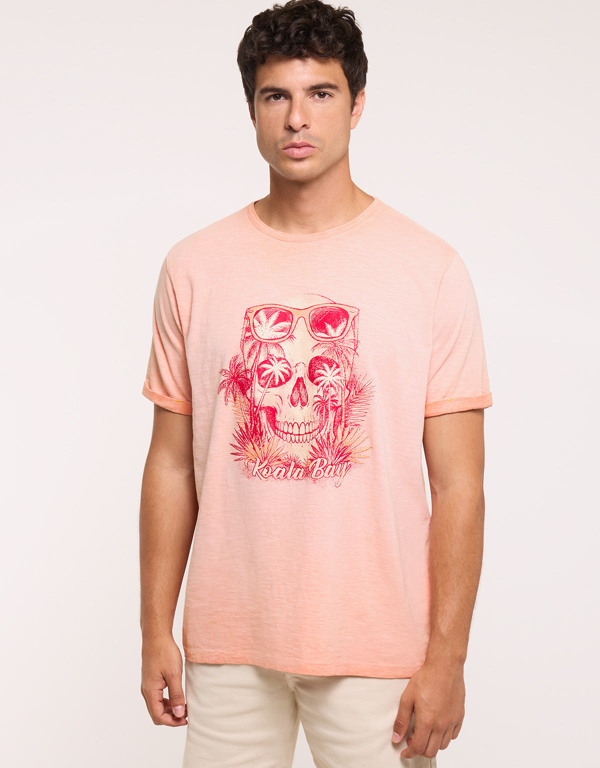 Camiseta Calavera Manga Corta Coral - Skullbay