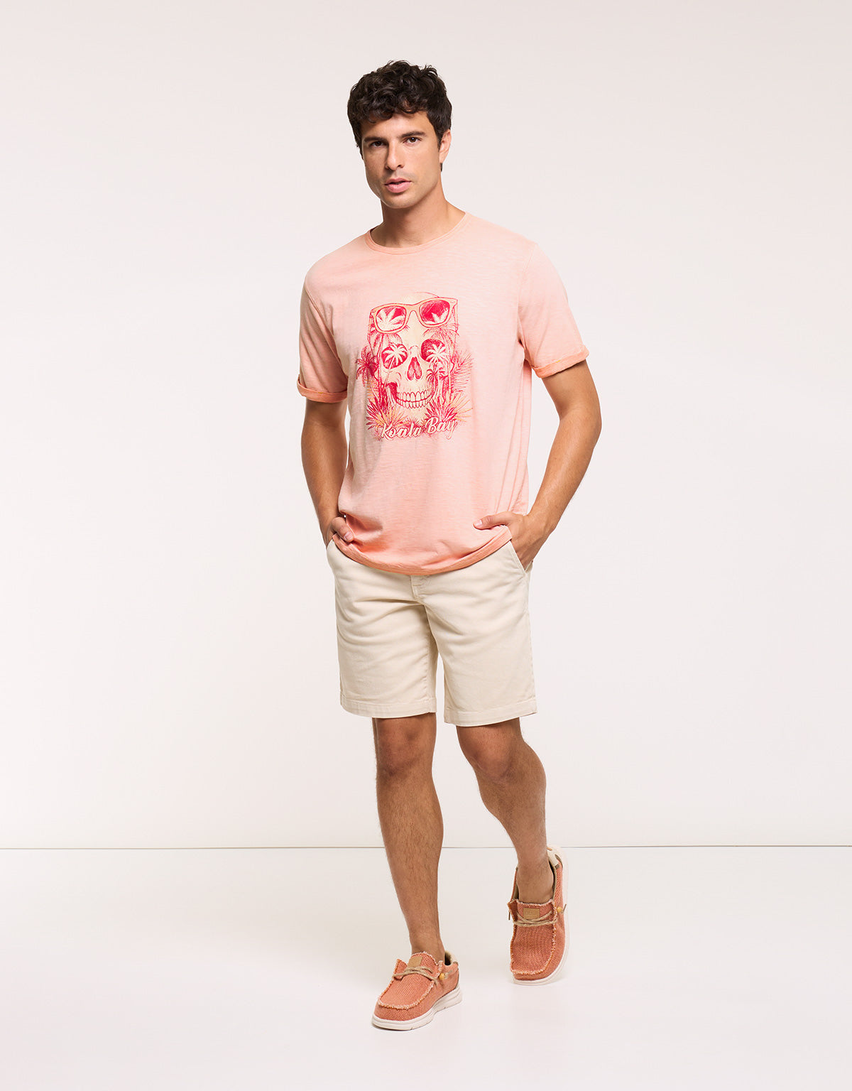 Camiseta Calavera Manga Corta Coral - Skullbay 6