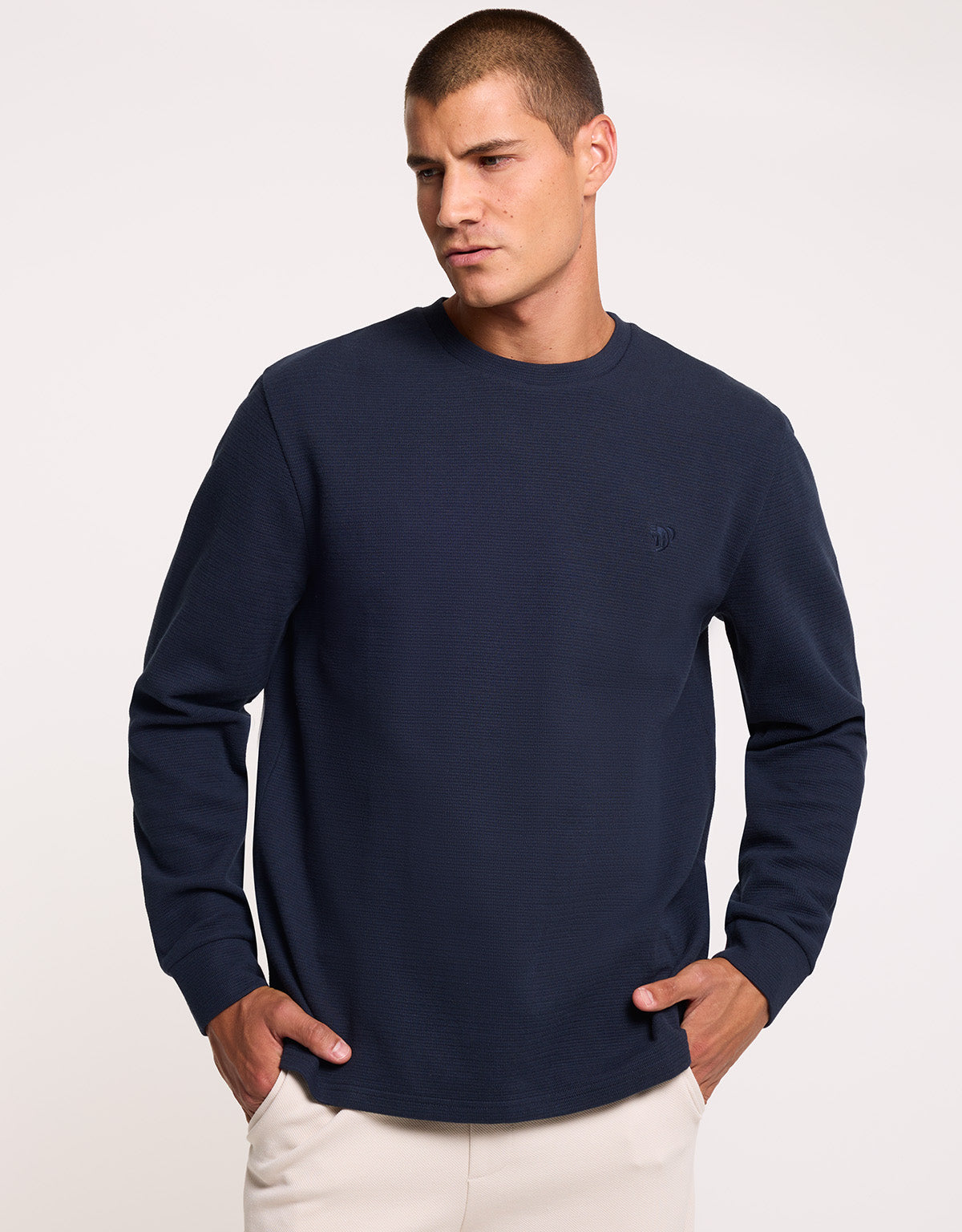 Sudadera Sin Capucha Azul Marino - Brome 2