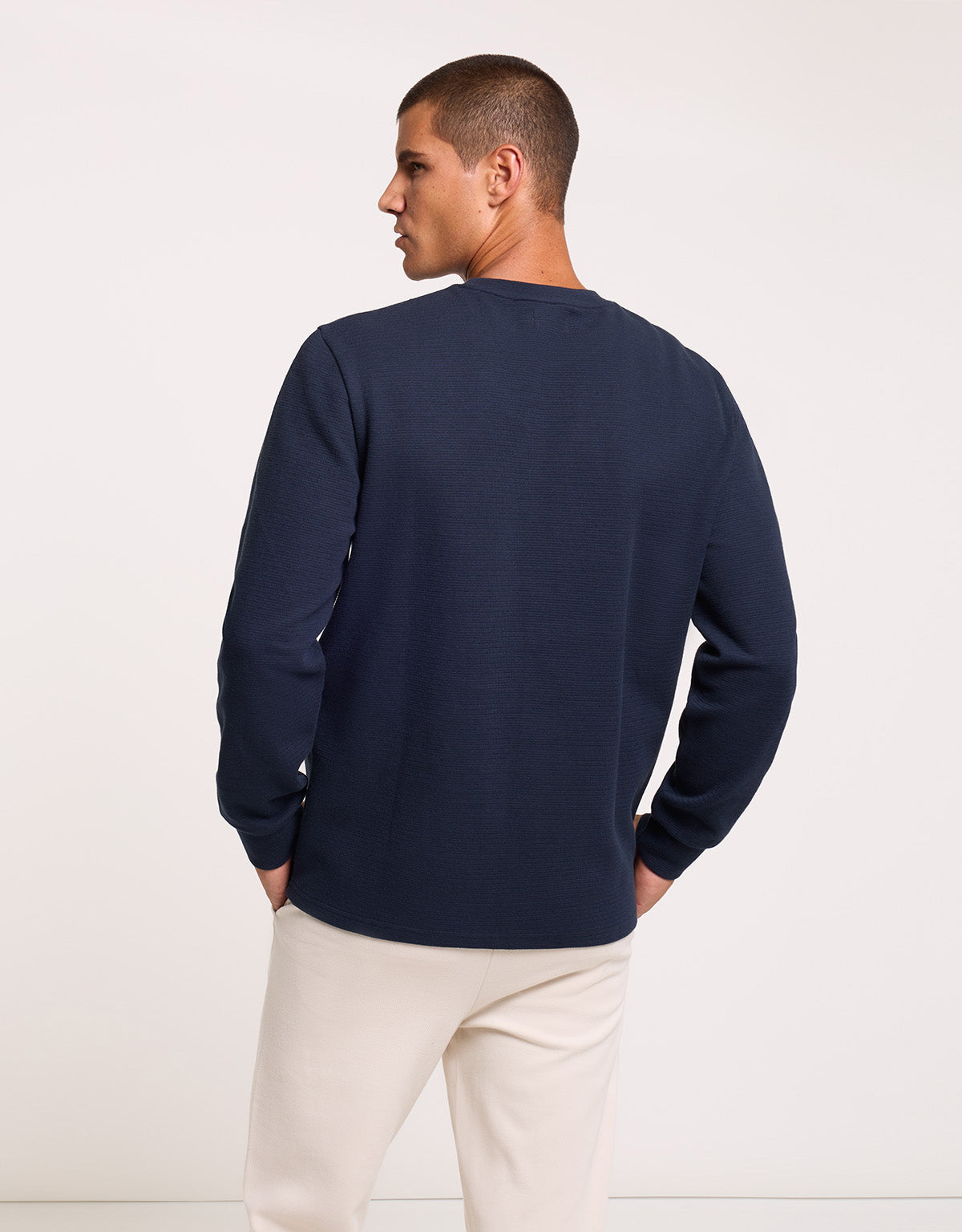 Sudadera Sin Capucha Azul Marino - Brome 3