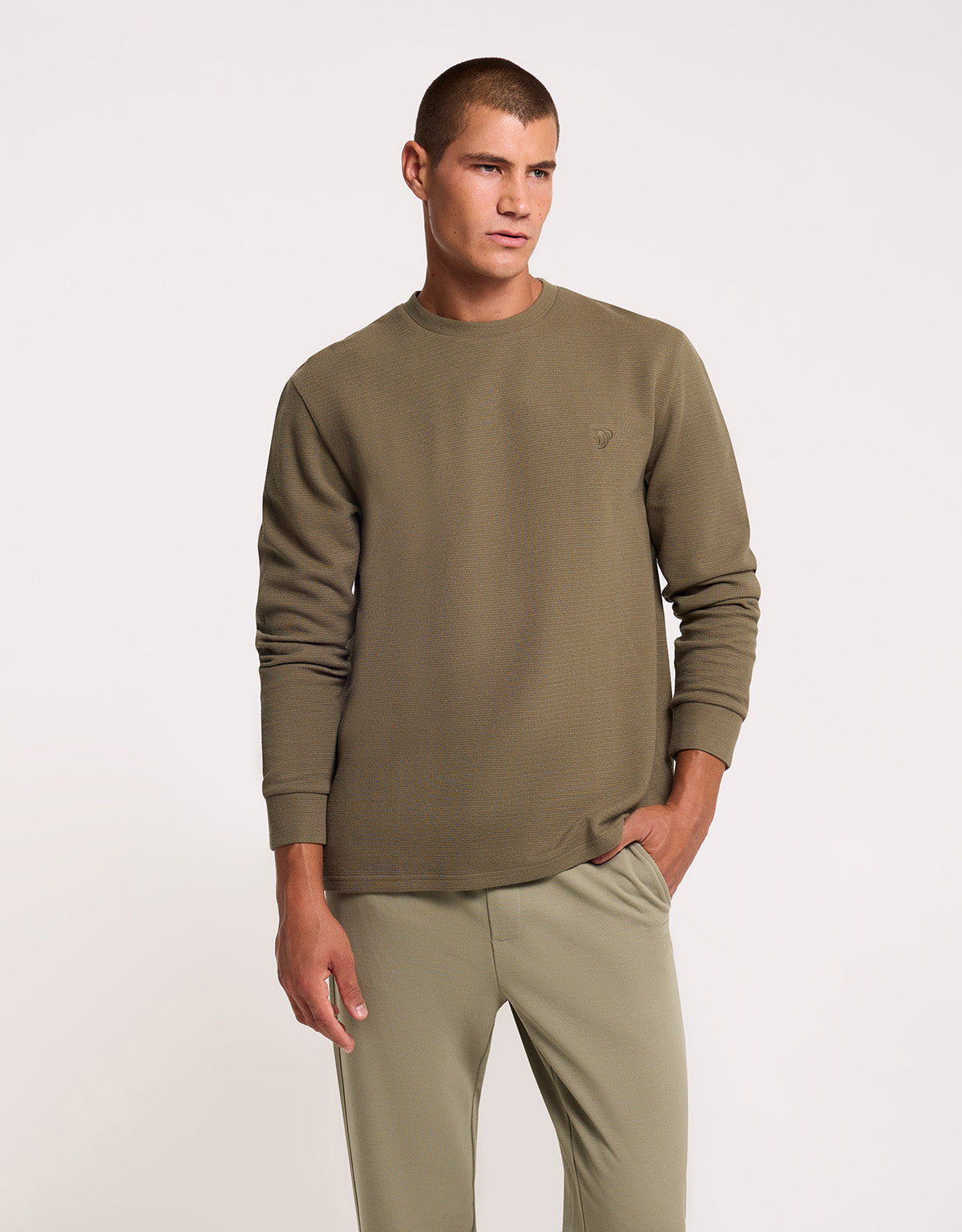 Sudadera Sin Capucha Caqui - Brome 1