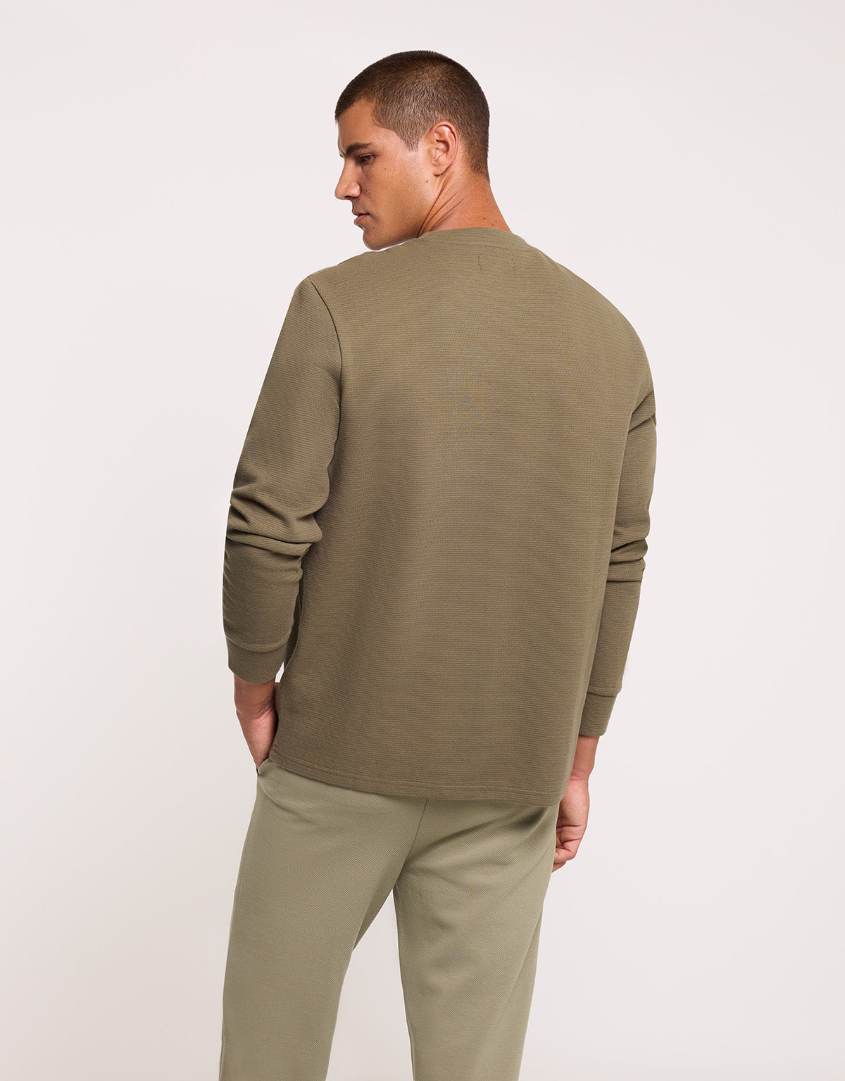Sudadera Sin Capucha Caqui - Brome 3