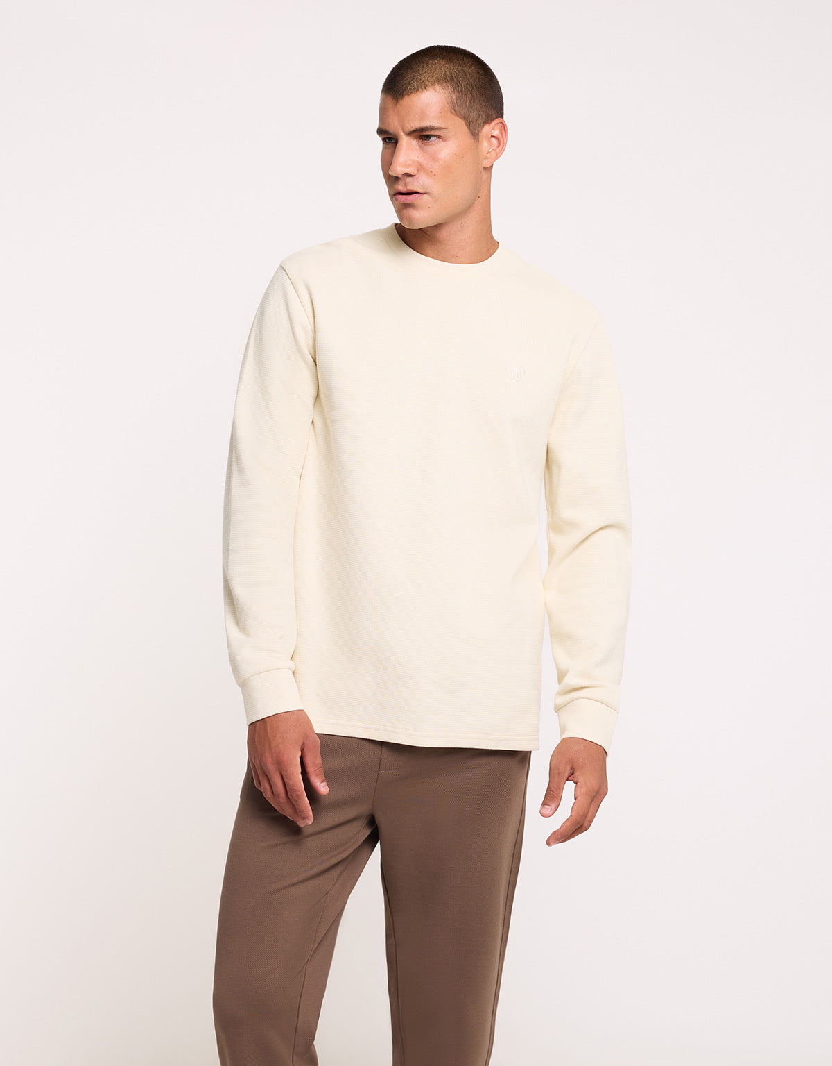 Sudadera Sin Capucha Blanco - Brome 1