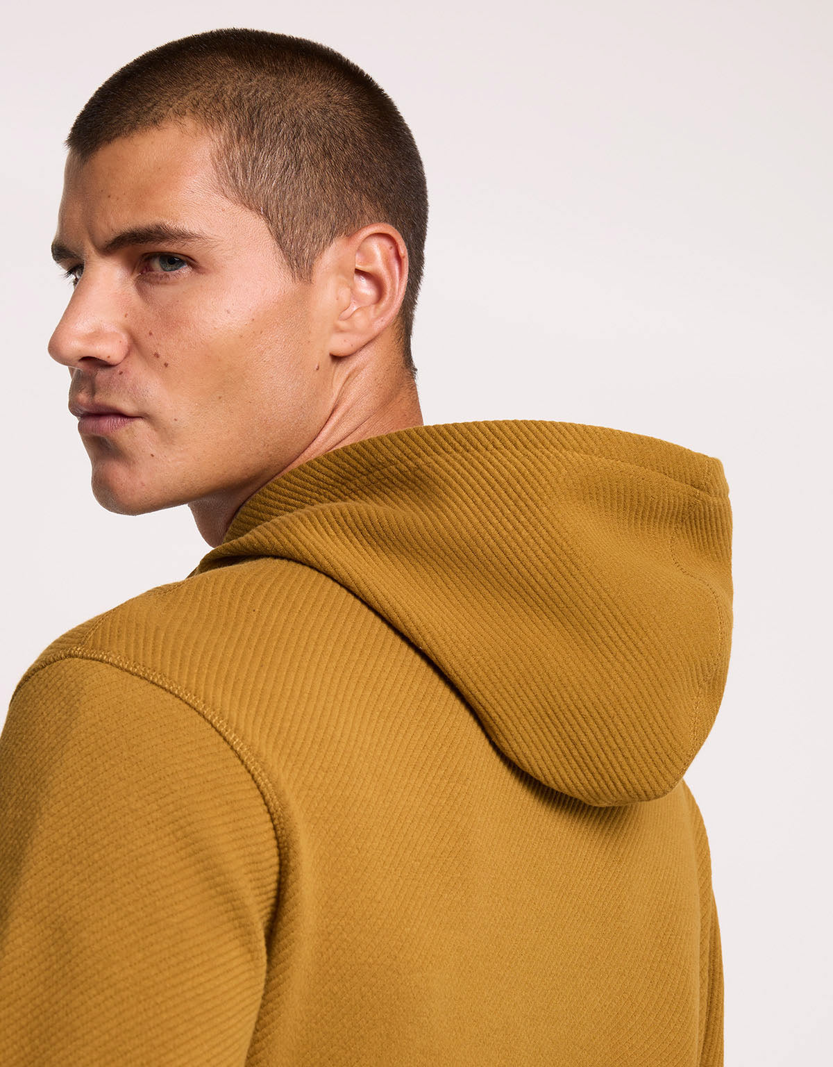 Brown Textured Hoodie - Manly