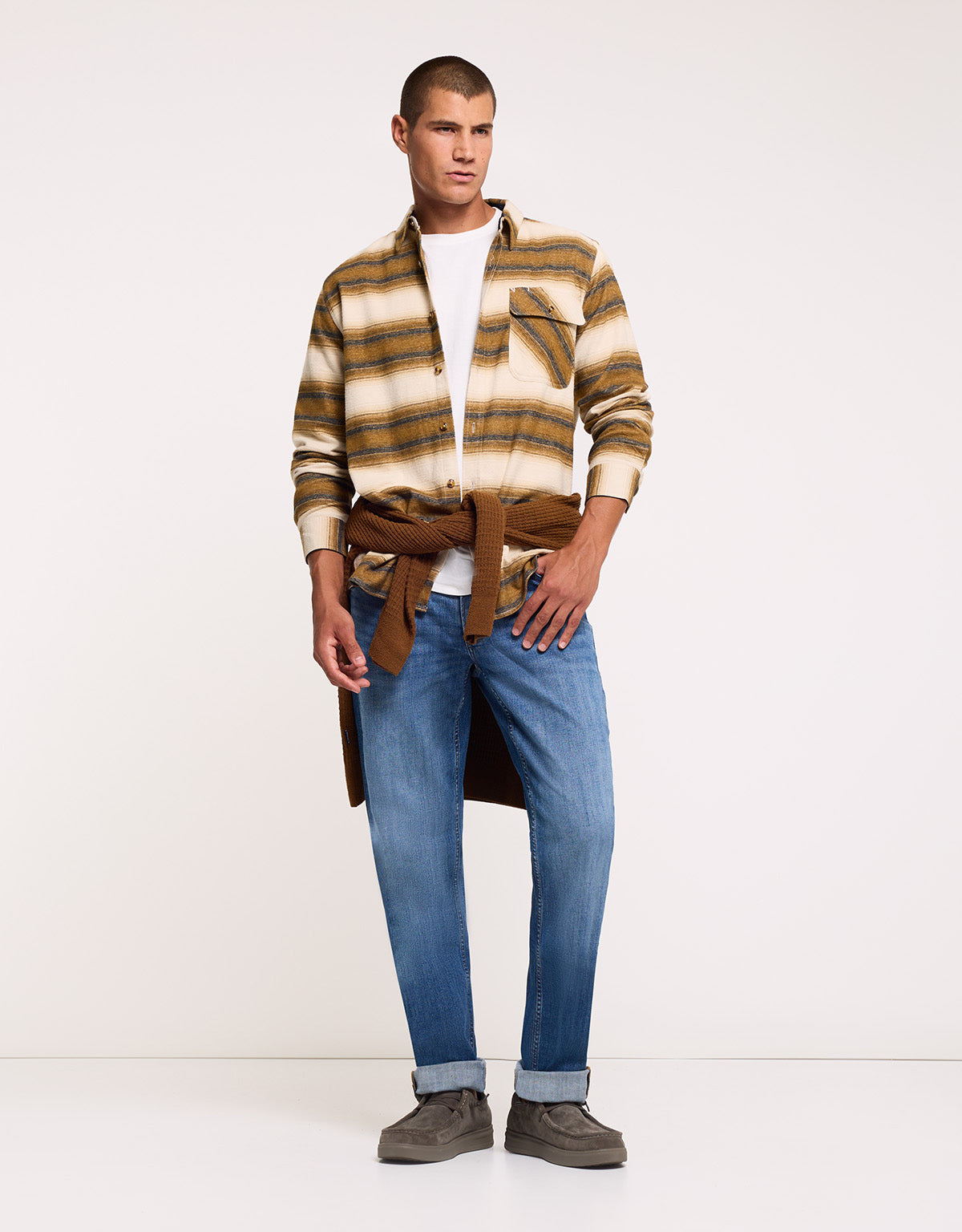 Sobrecamisa a Cuadros Marrón - Ramba 6