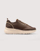 Chocolate Brown Leather Sneakers - Morella