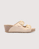 Beige Serraje Wedge - Nijar