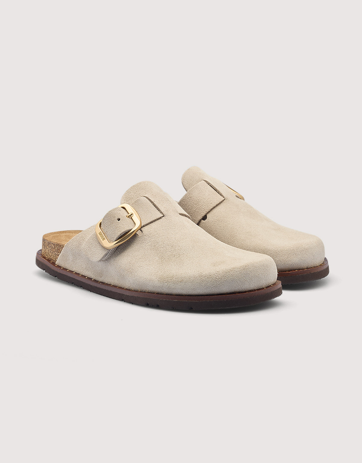 Beige Flat Clog - Sonora