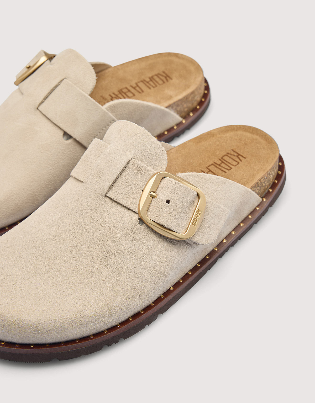 Beige Flat Clog - Sonora