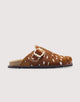 Bambi Leather Flat Clog - Sonora