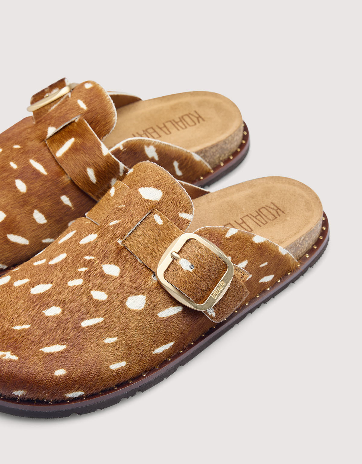 Bambi Leather Flat Clog - Sonora