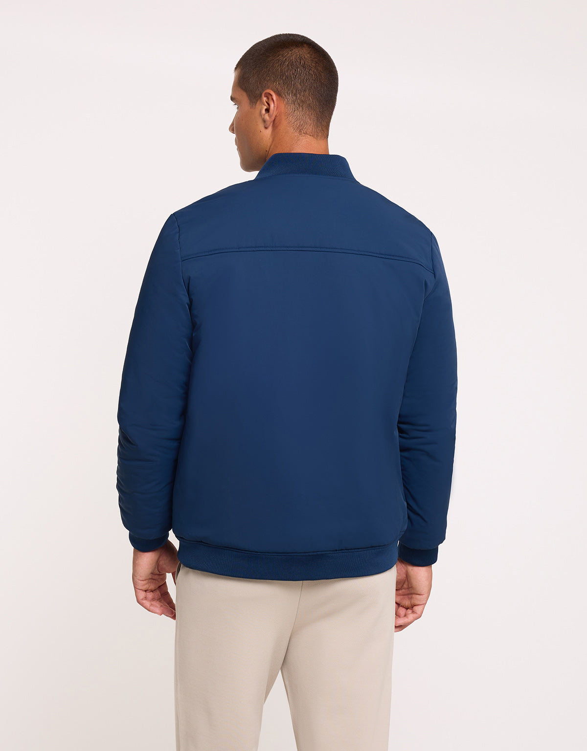 Navy Blue Bomber Jacket - Bocky