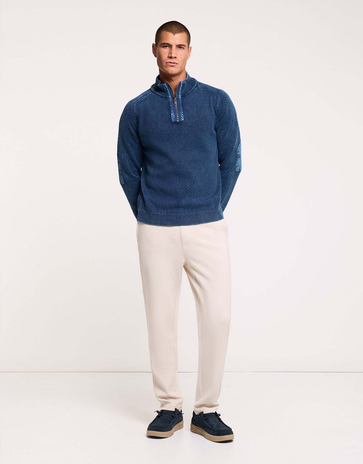 Blue Quarter-Zip Sweater - Dougie