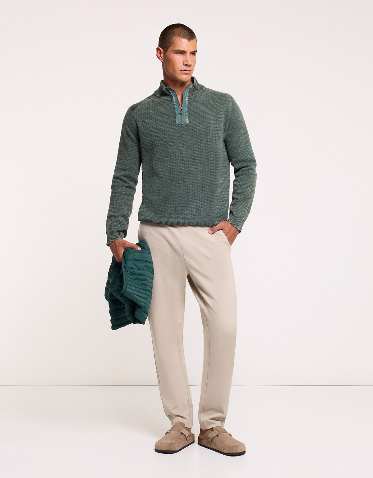 Jersey con Cremallera Verde - Dougie 5