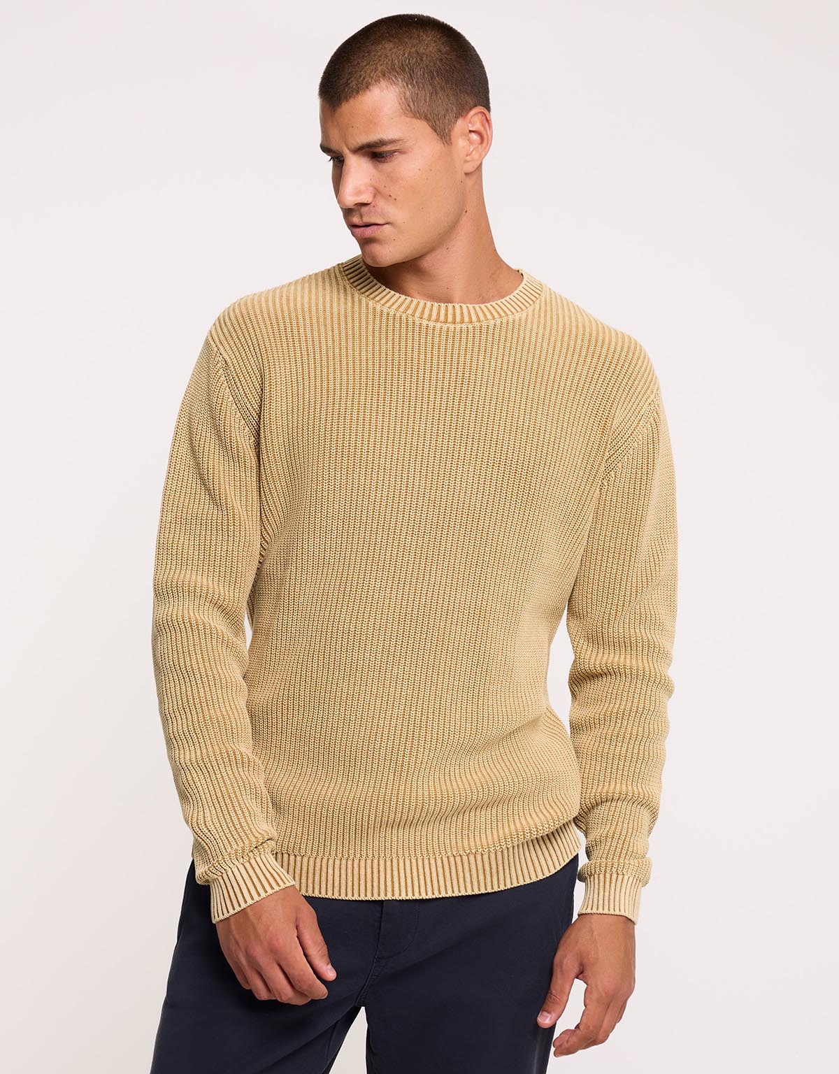 Ochre Yellow Knit Sweater - Ayla